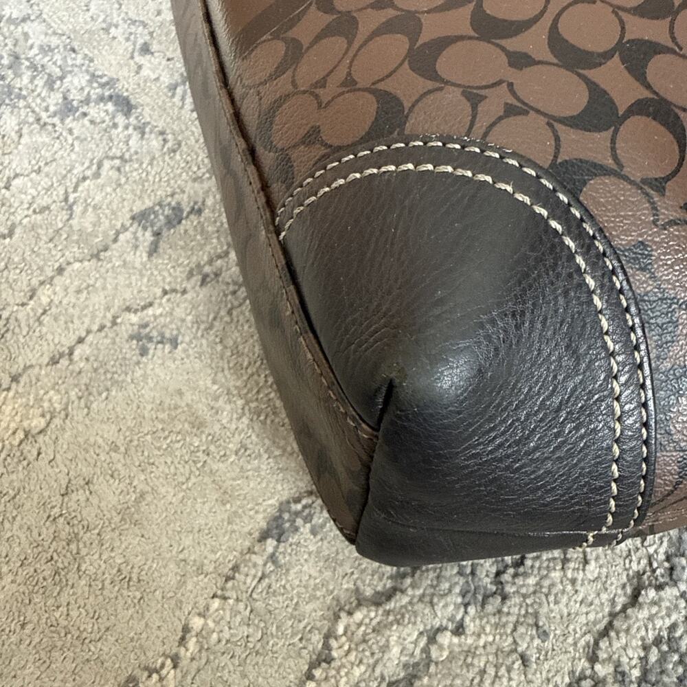 Coach Chelsea Multifunction Carry-All Bag Brown Flaws Q - Picture 8 of 15